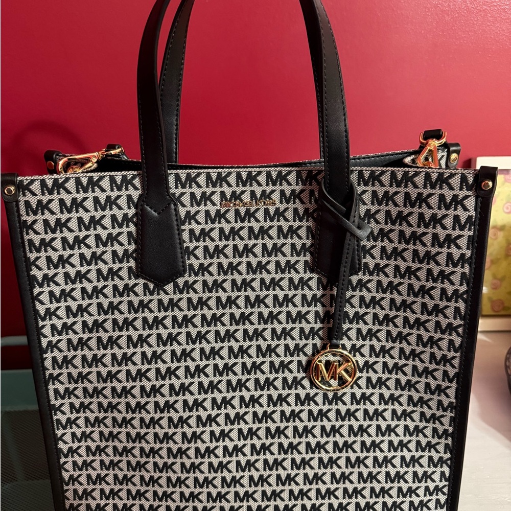 Michael Kors Monogram Black and White Tote